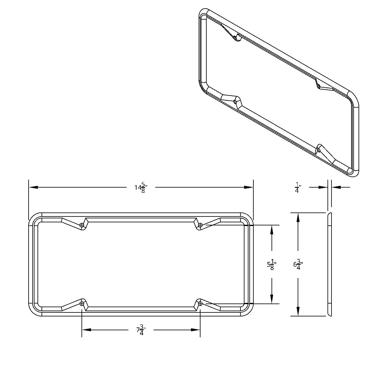 Chrome 1929-39 California License Plate Frame - Thumbnail 4