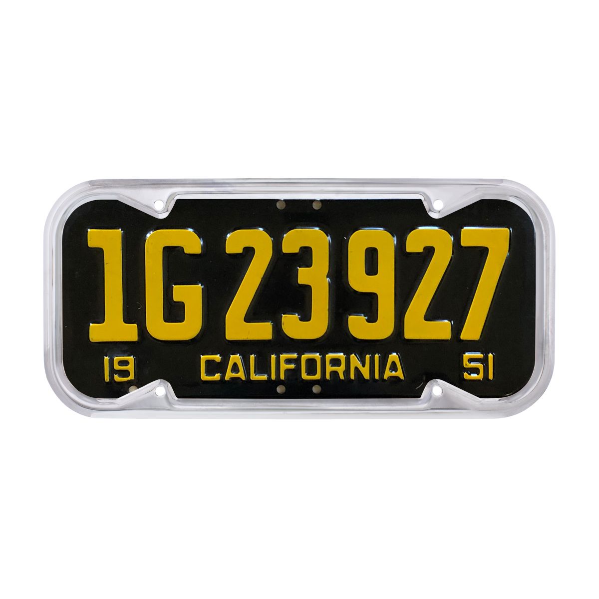 Chrome 1940-55 California License Plate Frame - Thumbnail 3