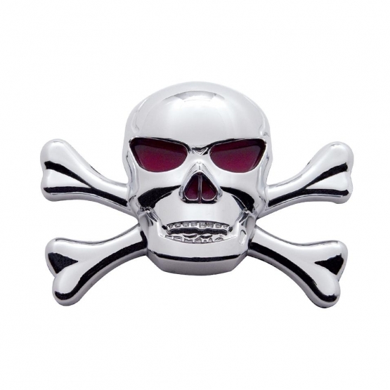 Chrome Skull Accent With Crossbones