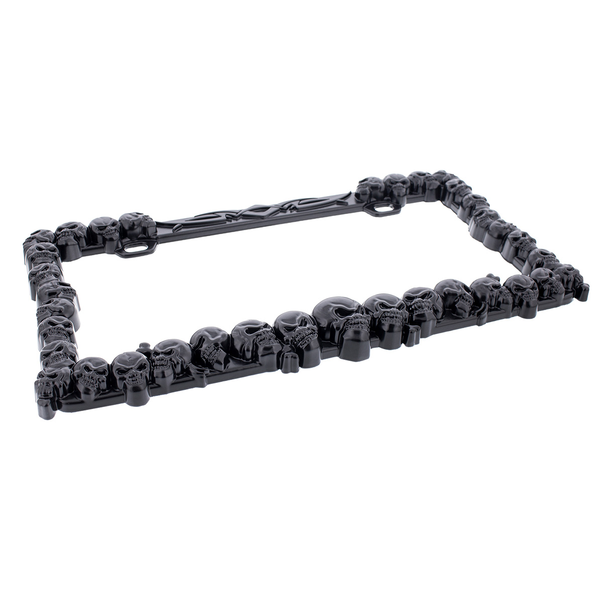 Skull License Plate Frame - Black - Thumbnail 2