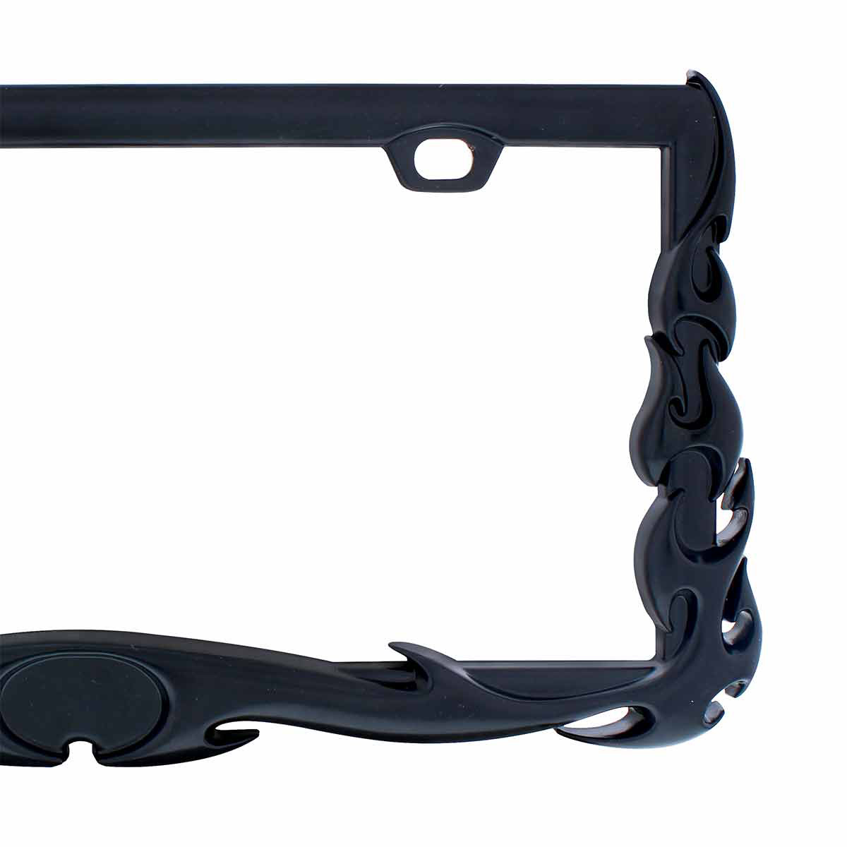 Flame License Plate Frame - Black - Thumbnail 3
