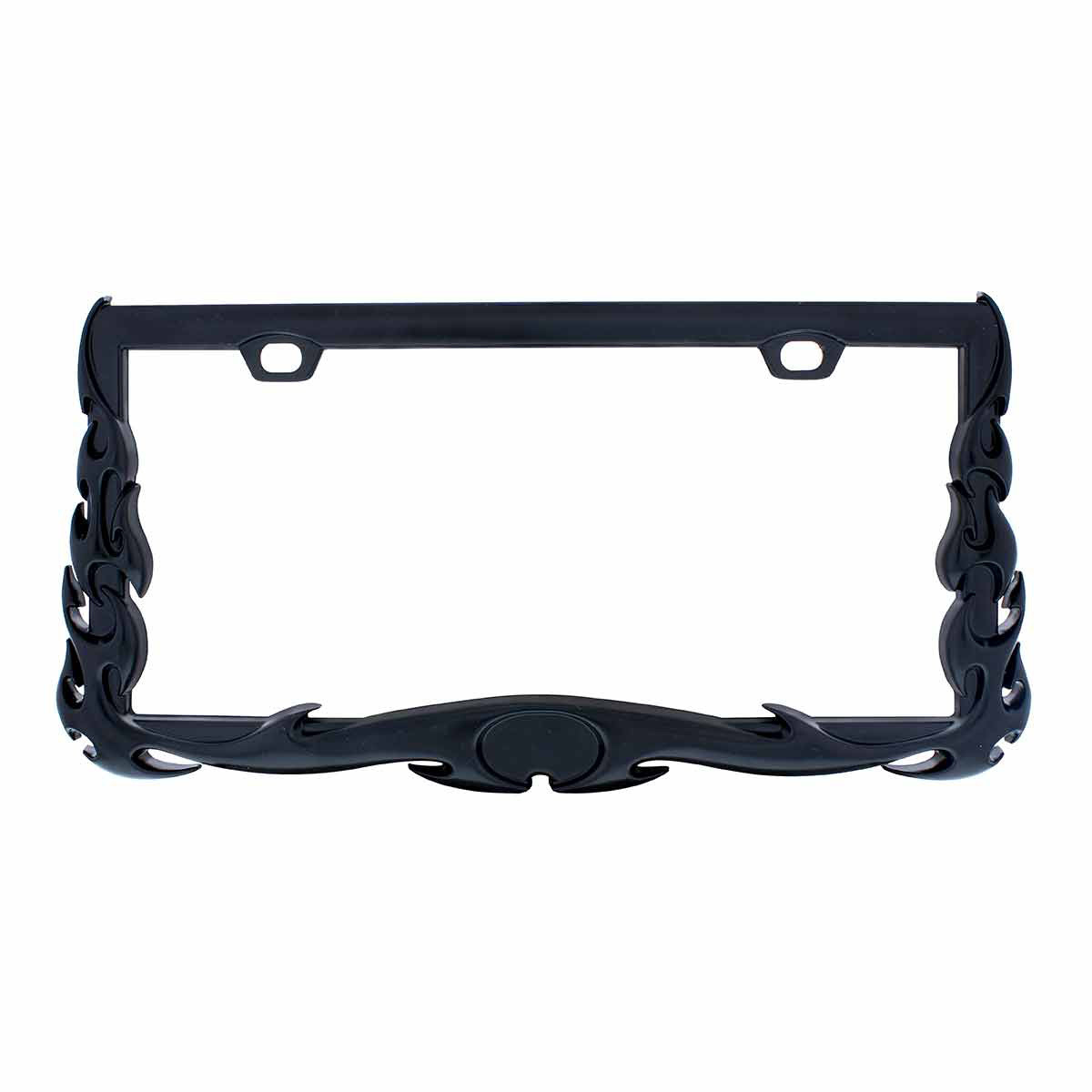 Flame License Plate Frame - Black - Thumbnail 6