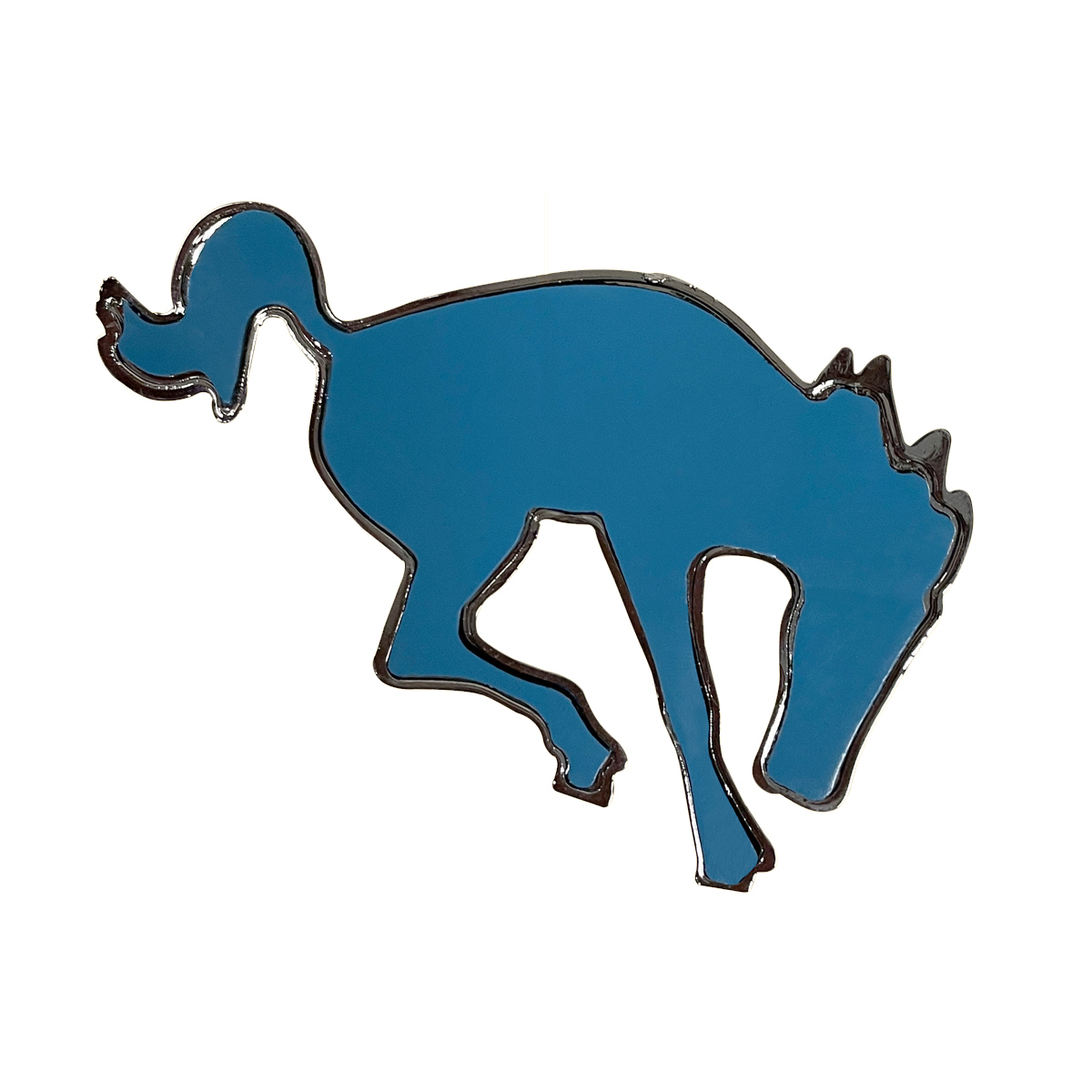 Plastic Bucking Horse Emblem - Chrome - Thumbnail 7
