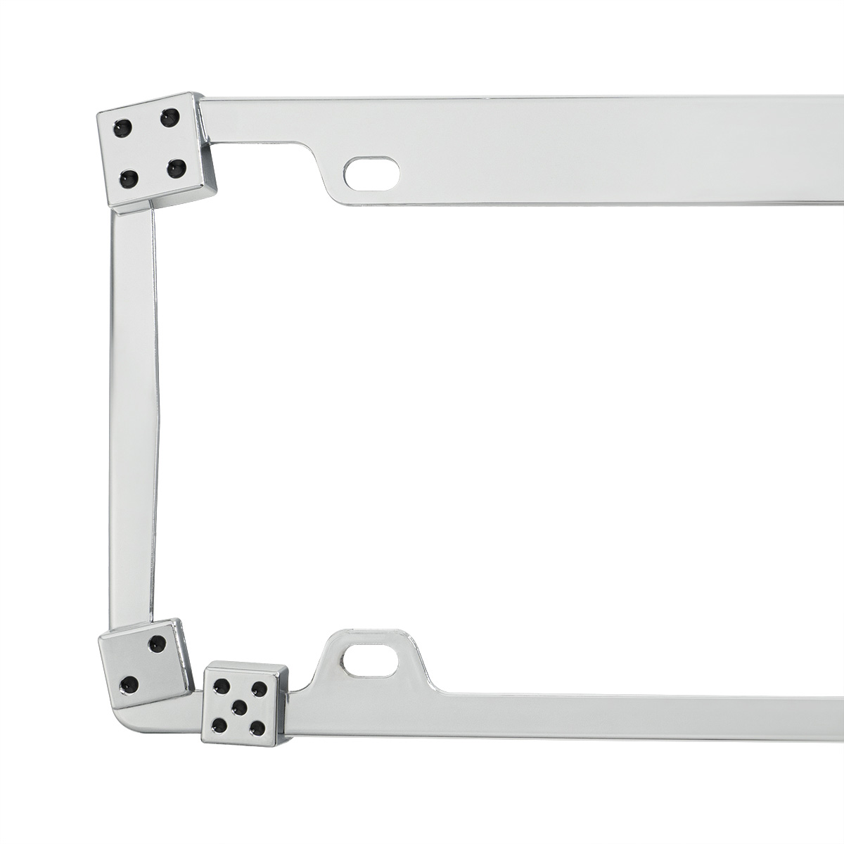 Dice License Plate Frame - Chrome - Thumbnail 2