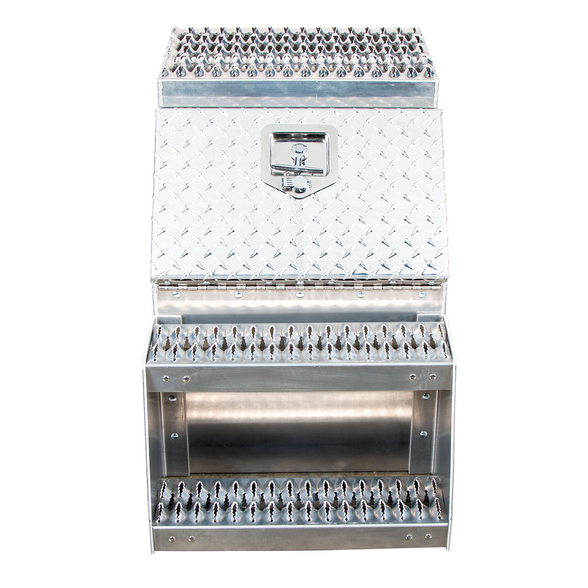 18"L X 25"W X 28"H Aluminum Step Saddle Box - Thumbnail 4