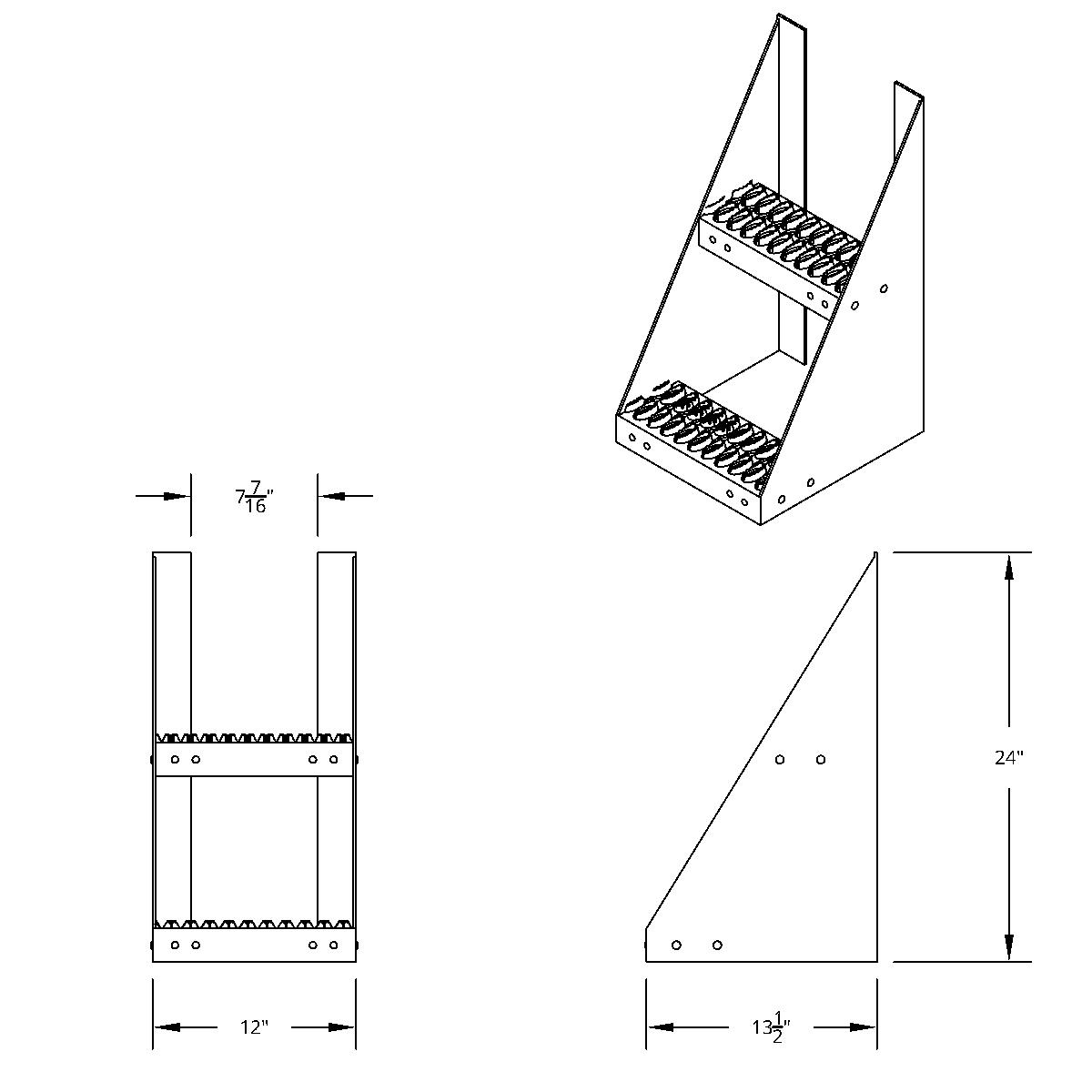 12" Aluminum Frame Step - Thumbnail 4