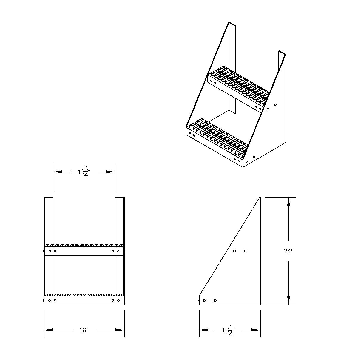 18" Aluminum Frame Step - Thumbnail 3