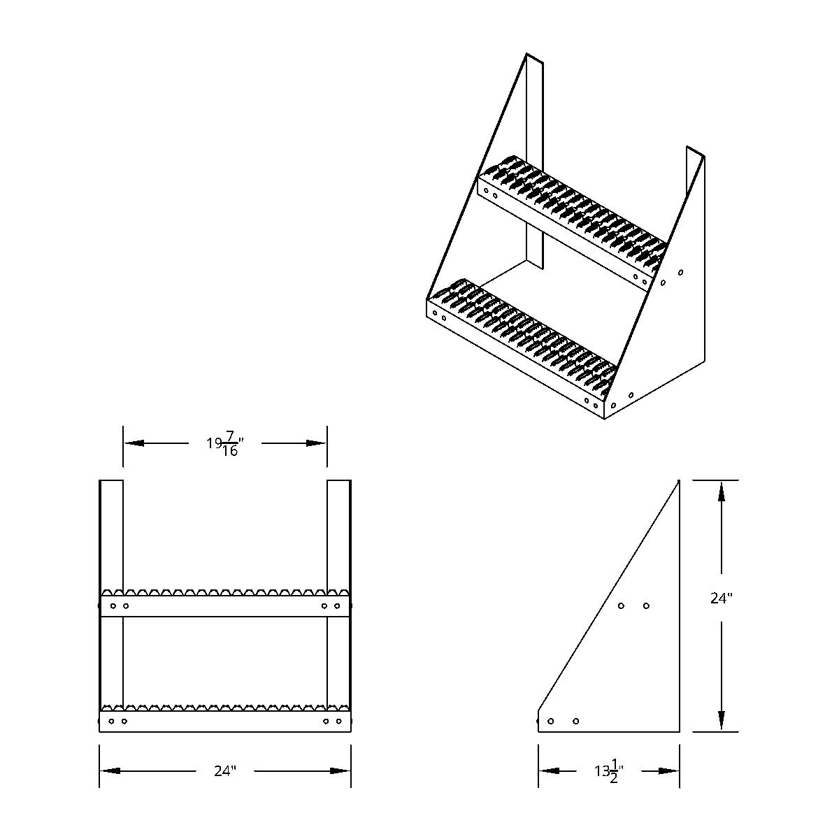 24" Aluminum Frame Step - Thumbnail 2