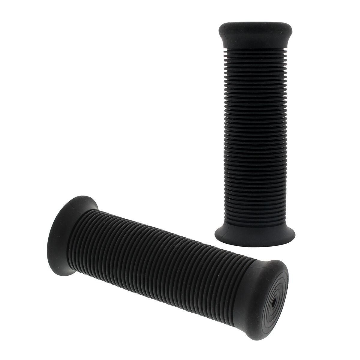 Black Motorcycle Rubber Grip Set - 1" or 1-1/8" (25/28mm) (Pair)
