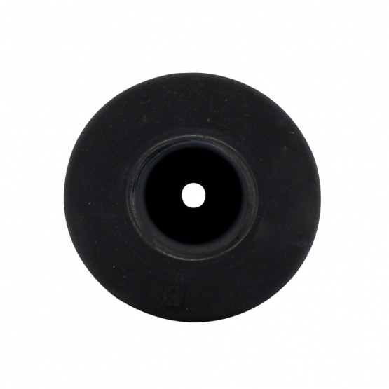 Black Motorcycle Rubber Grip Set - 1" or 1-1/8" (25/28mm) (Bulk) (Pair) - Thumbnail 2