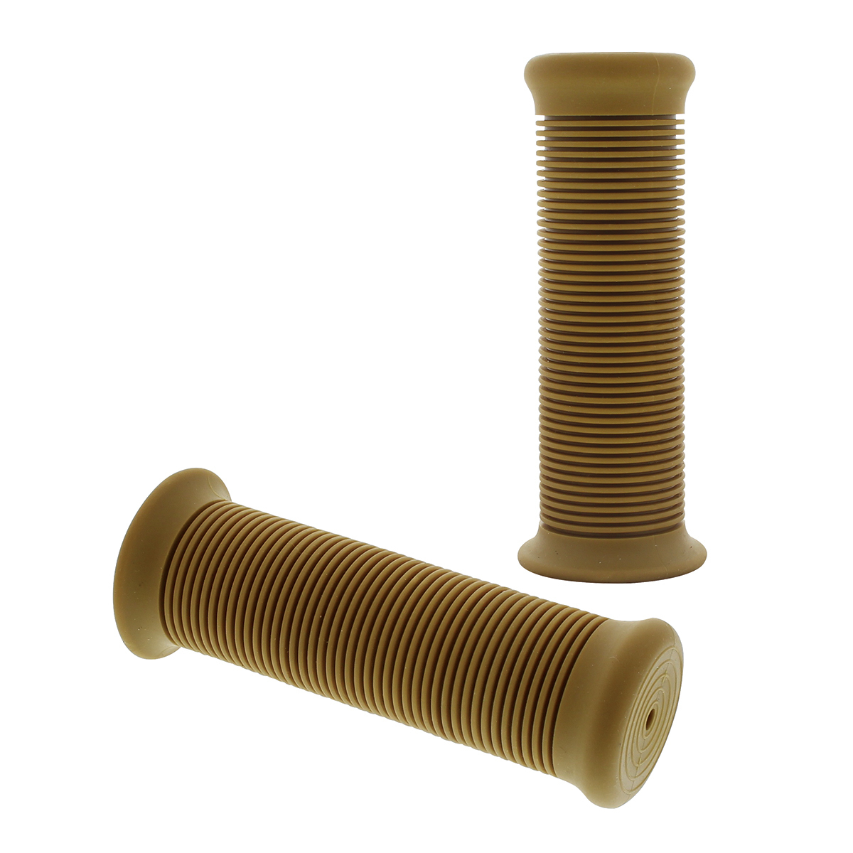 Natural Color Motorcycle Rubber Grip Set - 1" or 1-1/8" (25/28mm) (Pair) - Thumbnail 4