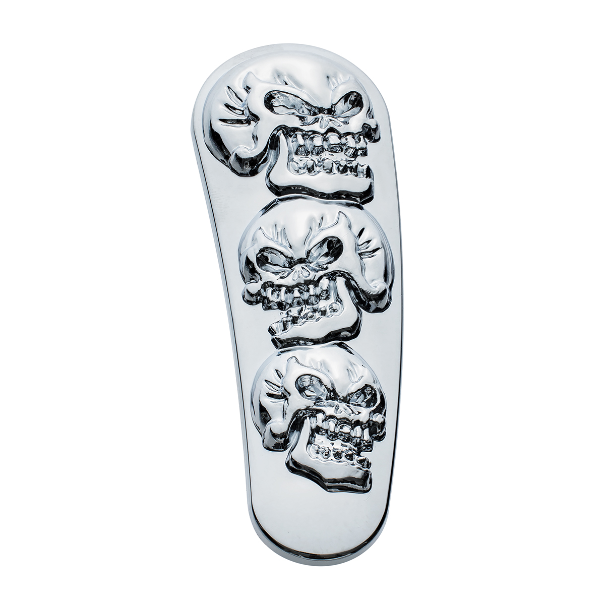 Chrome Skull Swing Arm Accent Set For Harley Motorcycle - Thumbnail 4