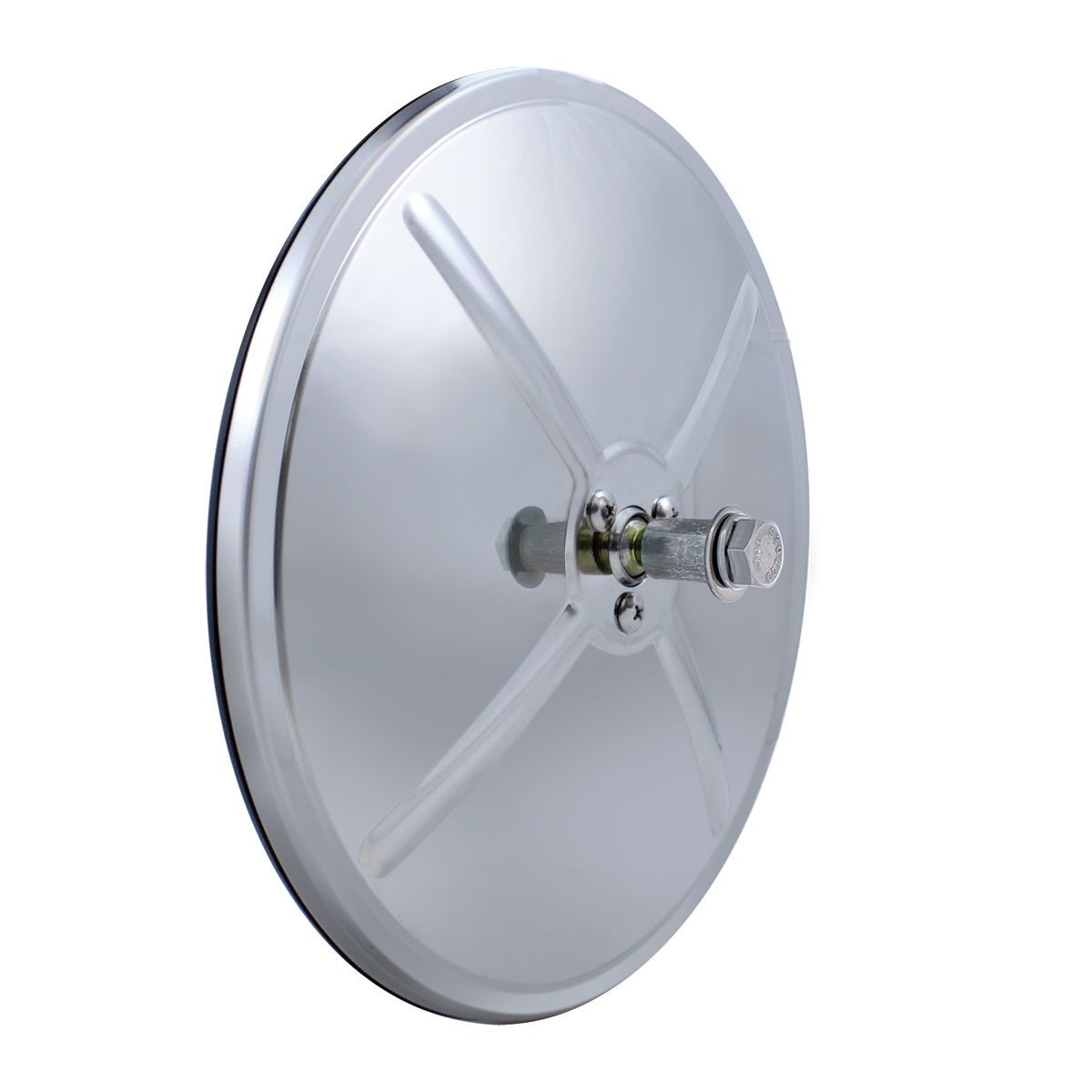 8-1/2" 430 Stainless Steel 150R Convex Mirror - Thumbnail 3