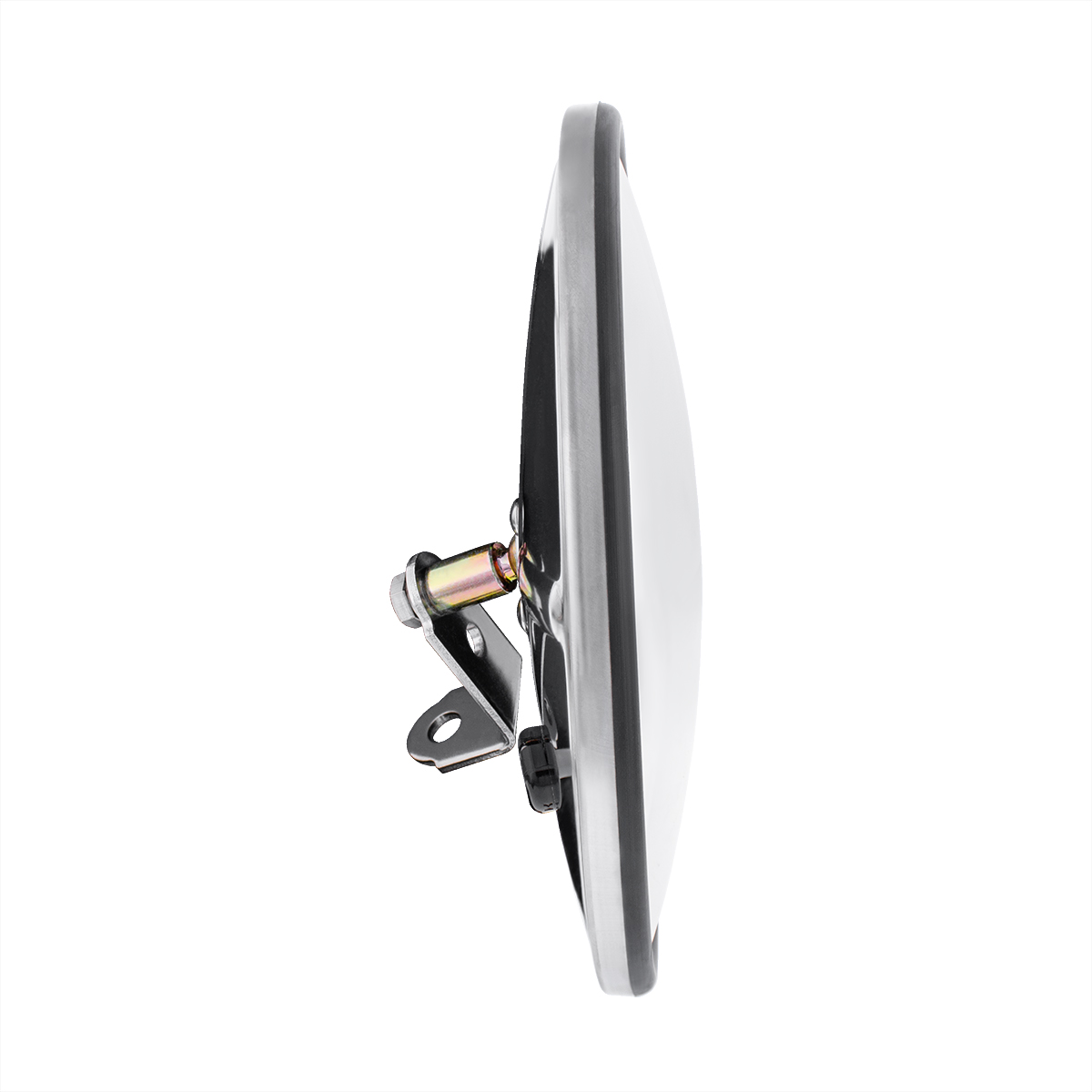 8-1/2" 430 Stainless Steel Heated 320R Convex Mirror - Centered Mounting Stud - Thumbnail 4