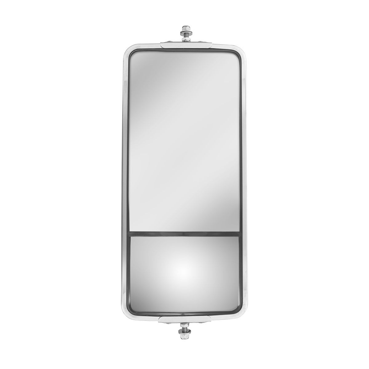 7" X 16" 430 Stainless Steel West Coast Style Mirror With Convex Lower Mirror - Heated - Thumbnail 9