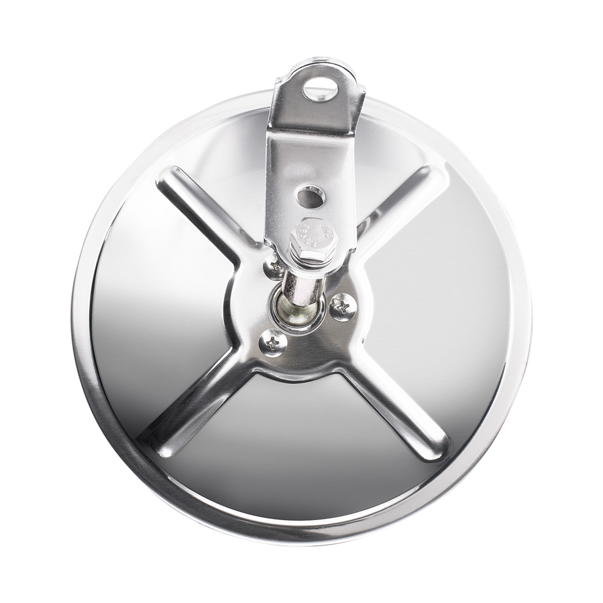 7-1/2" 430 Stainless Steel 320R Convex Mirror - Centered Mounting Stud - Thumbnail 5