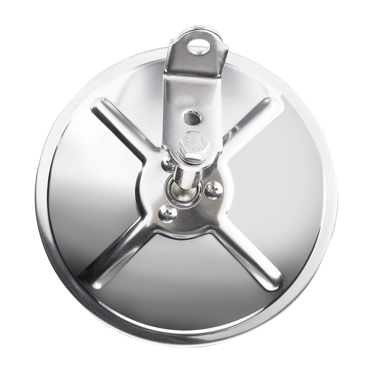 8-1/2" 430 Stainless Steel 320R Convex Mirror - Centered Mounting Stud - Thumbnail 5