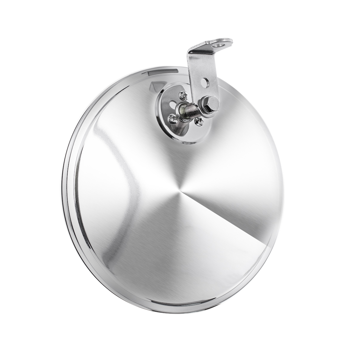 8-1/2" 430 Stainless Steel 320R Convex Mirror - Offset Mounting Stud - Thumbnail 3