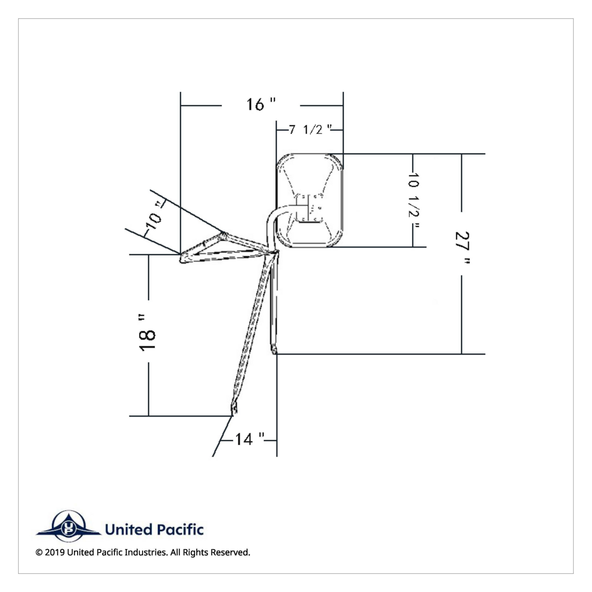 Stainless Steel Swing Away Mirror - Thumbnail 5