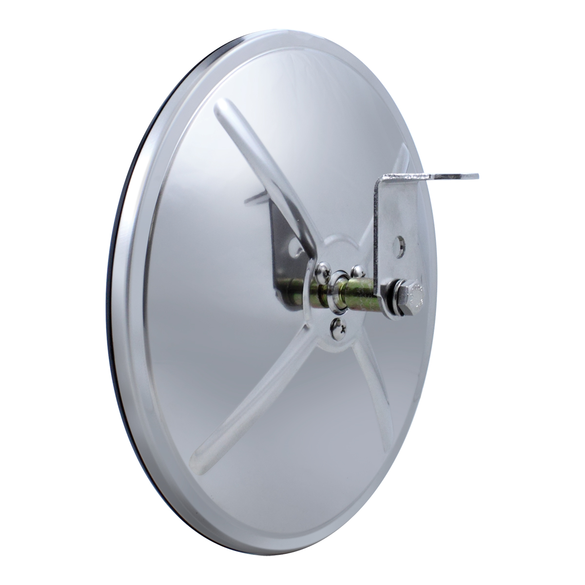 8-1/2" Chrome 320R Convex Mirror - Centered Mounting Stud - Thumbnail 2