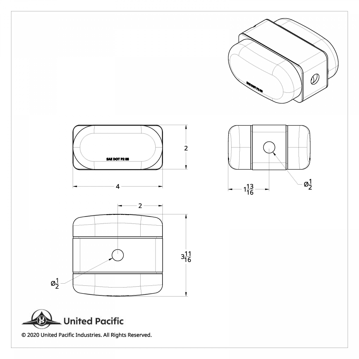 26 LED Dual Function Reflector Double Face Oval Light With SS Bracket - Amber & Red LED/Amber & Red Lens - Thumbnail 12