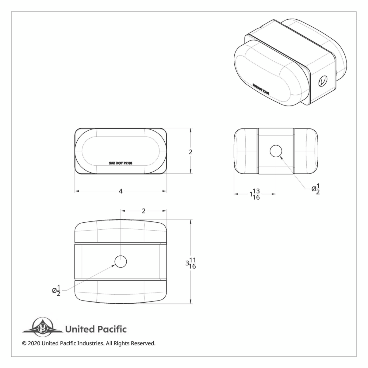 26 LED Dual Function Reflector Double Face Oval Light With SS Bracket - Amber & Red LED/Amber & Red Lens - Thumbnail 14