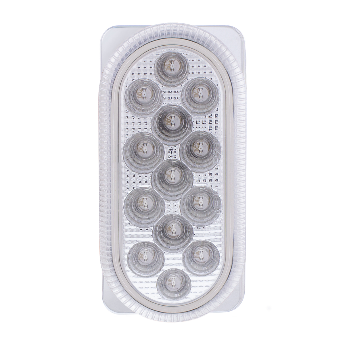 26 LED Dual Function Reflector Double Face Oval Light With SS Bracket - Amber & Red LED/Clear Lens - Thumbnail 10