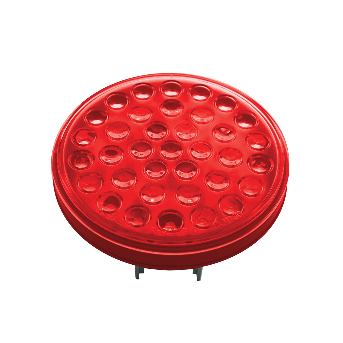 2" Bolt Pattern SS Spring Loaded Bar With 6X 36 LED 4" Lights -Red LED & Lens (Pair) - Thumbnail 2