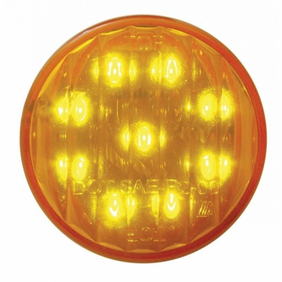30" Heavy Duty Mud Flap Hangers With 9 LED End Cap & Bezel - Amber LED/Amber Lens (Pair) - Thumbnail 2