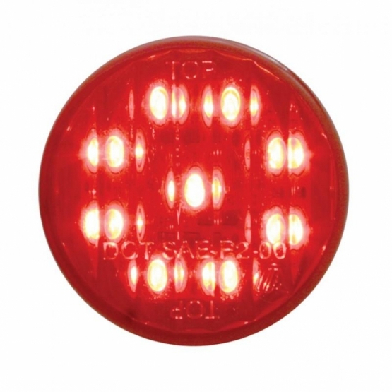 30" Heavy Duty Mud Flap Hangers With 9 LED End Cap & Grommet - Red LED/Red Lens (Pair) - Thumbnail 2