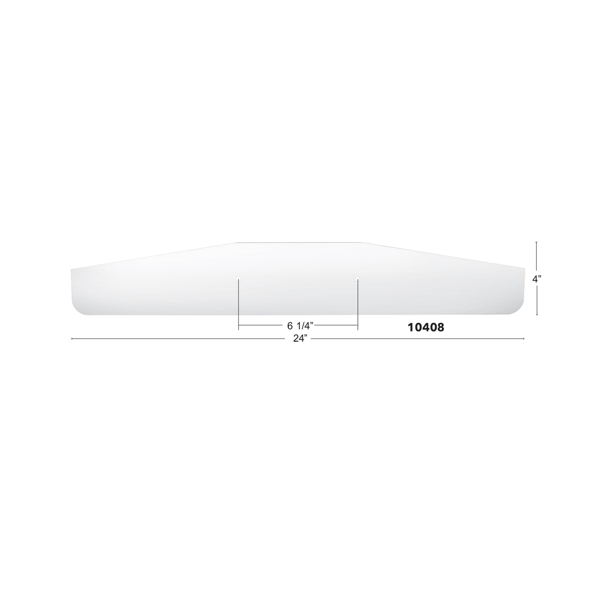 4" x 24" Chrome Bottom Mud Flap Weight With Oval Texas Flag Emblem - Thumbnail 3