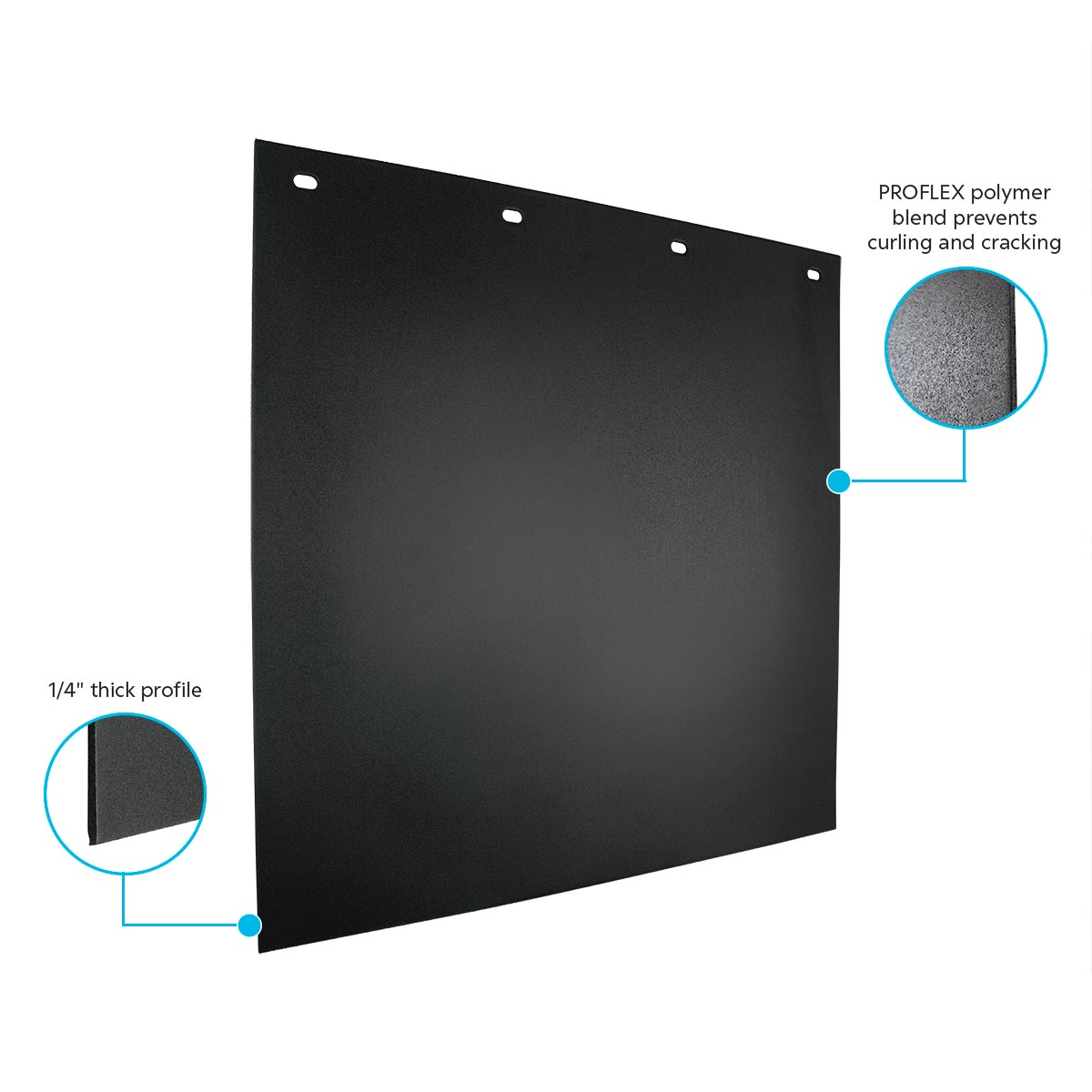 24" X 24" Black PROFLEX Mud Flap - Thumbnail 2