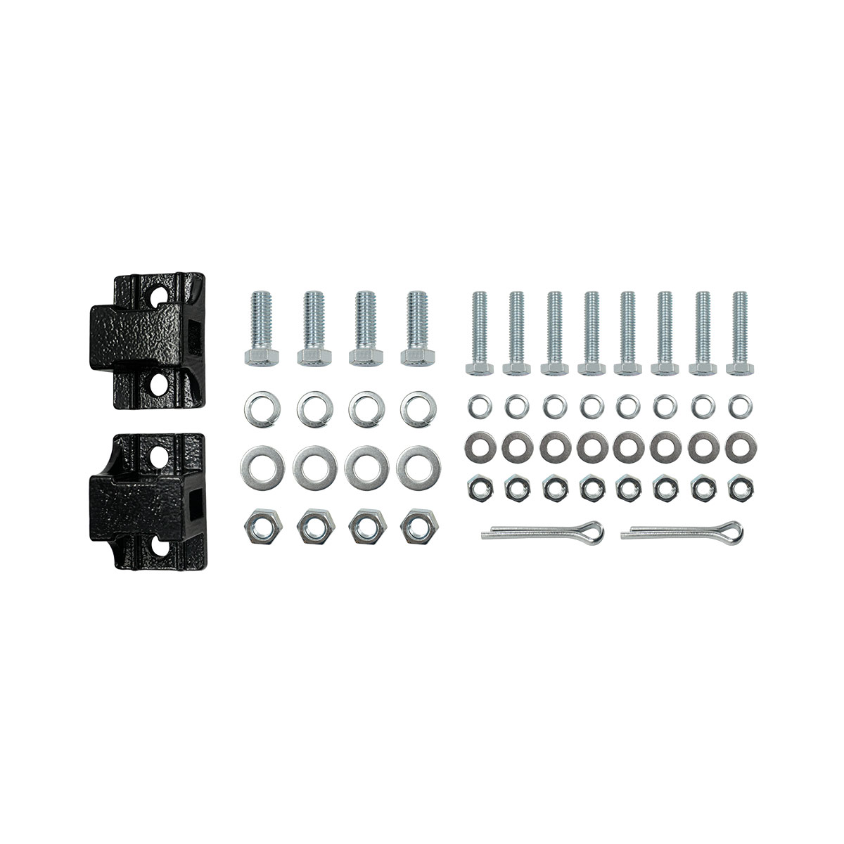 Black Straight Mud Flap Hangers With Mounting Hardware - No Coil (Pair) - Thumbnail 11