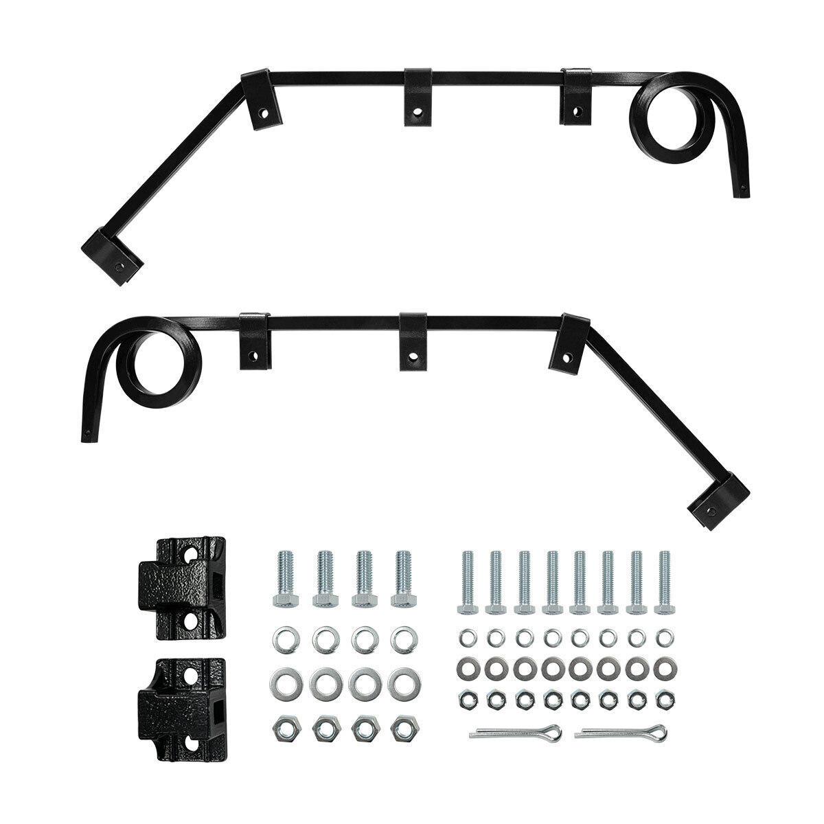 Black Angled Mud Flap Hangers With Mounting Hardware- 1 Coil (Pair) - Thumbnail 14