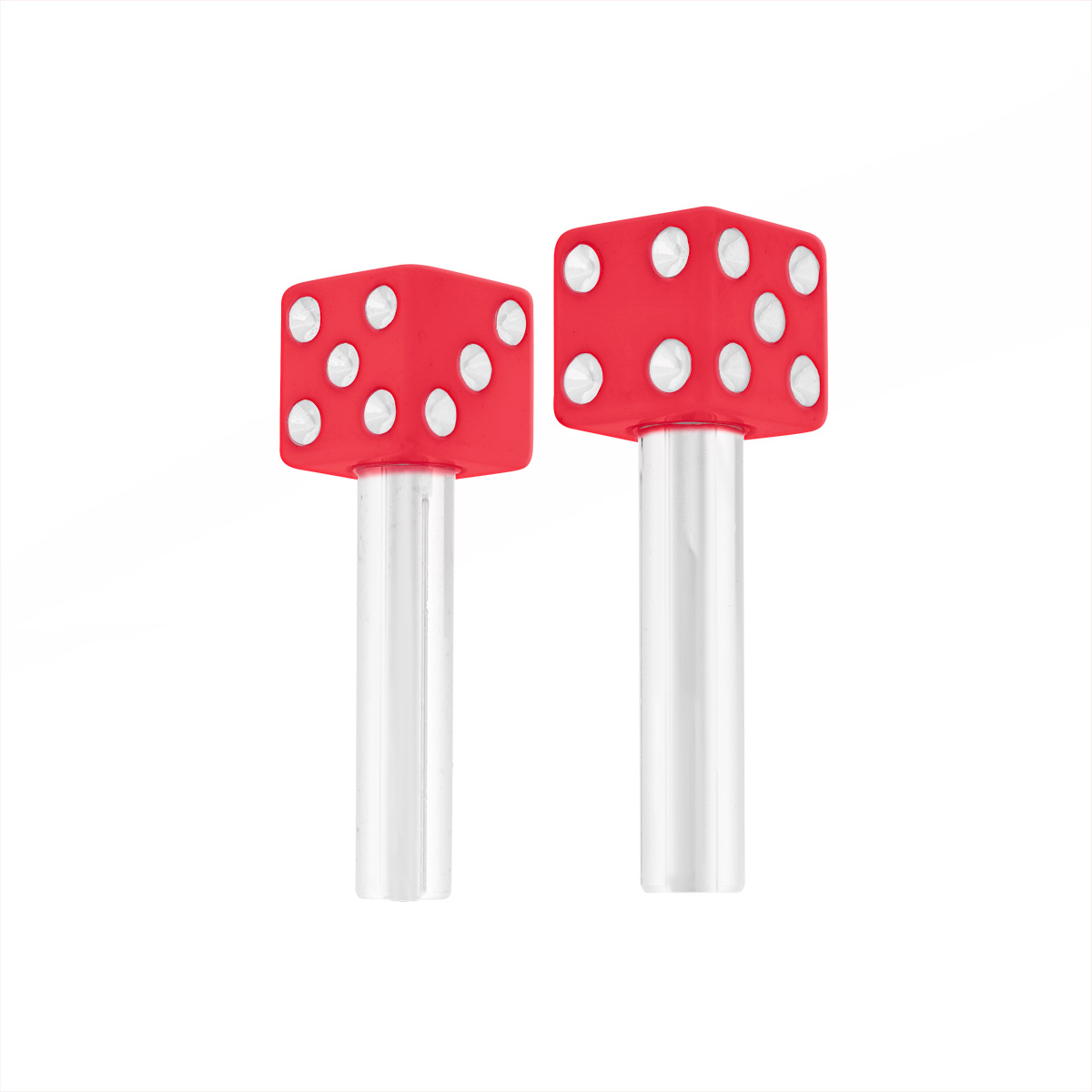 Dice Door Lock Knobs - Red (2Pc/Set) - Thumbnail 2