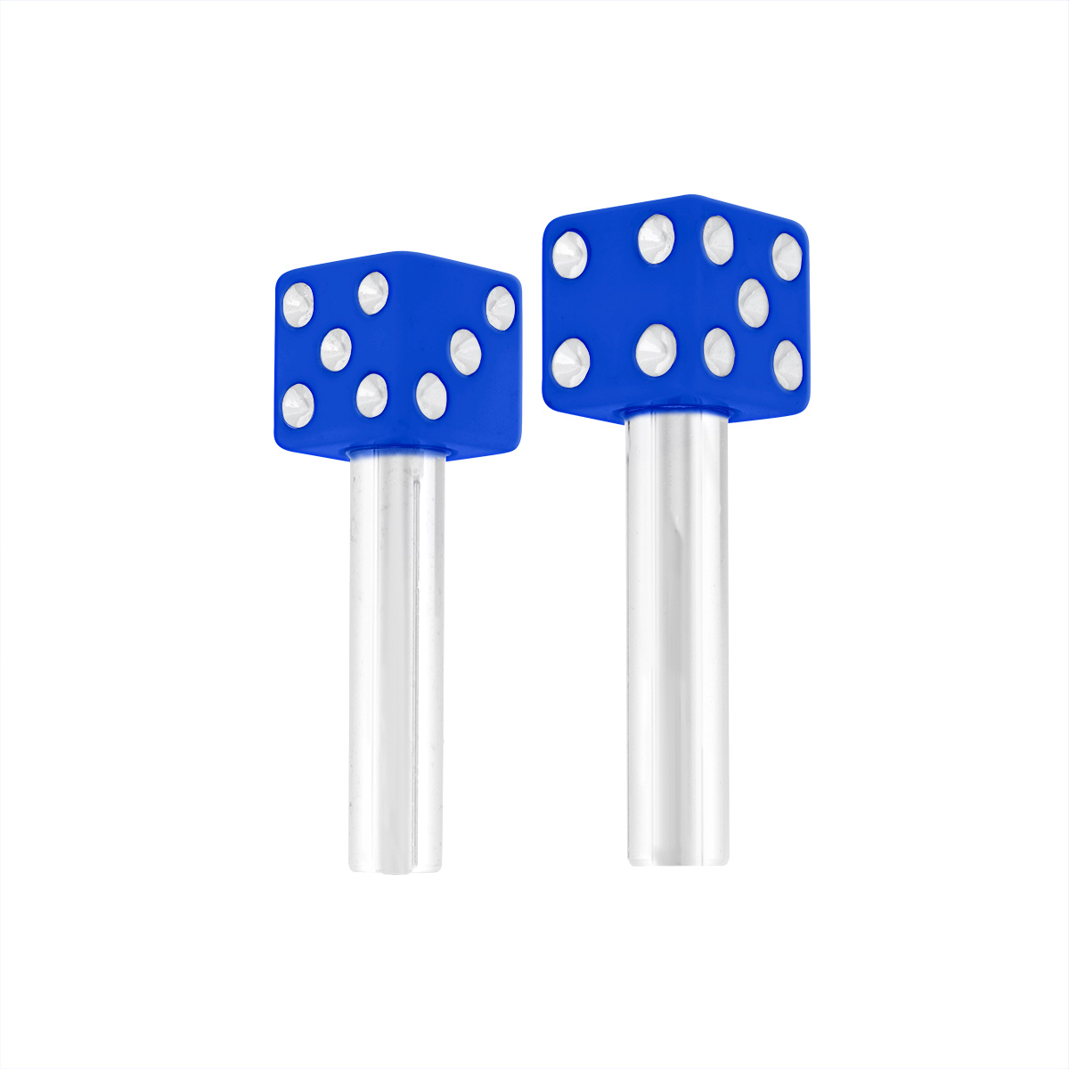 Dice Door Lock Knobs - Blue (2Pc/Set) - Thumbnail 2