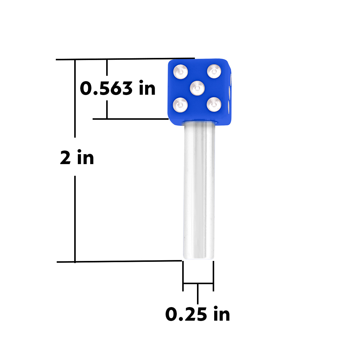 Dice Door Lock Knobs - Blue (2Pc/Set) - Thumbnail 6