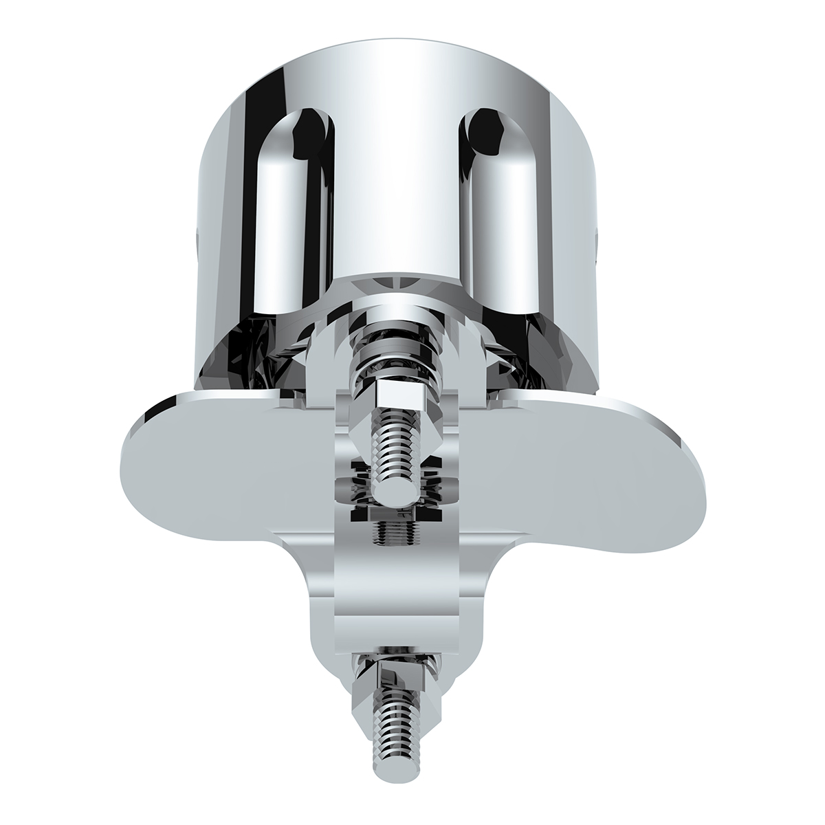 Chrome Aluminum Gun Cylinder Steering Wheel Spinner - Thumbnail 4