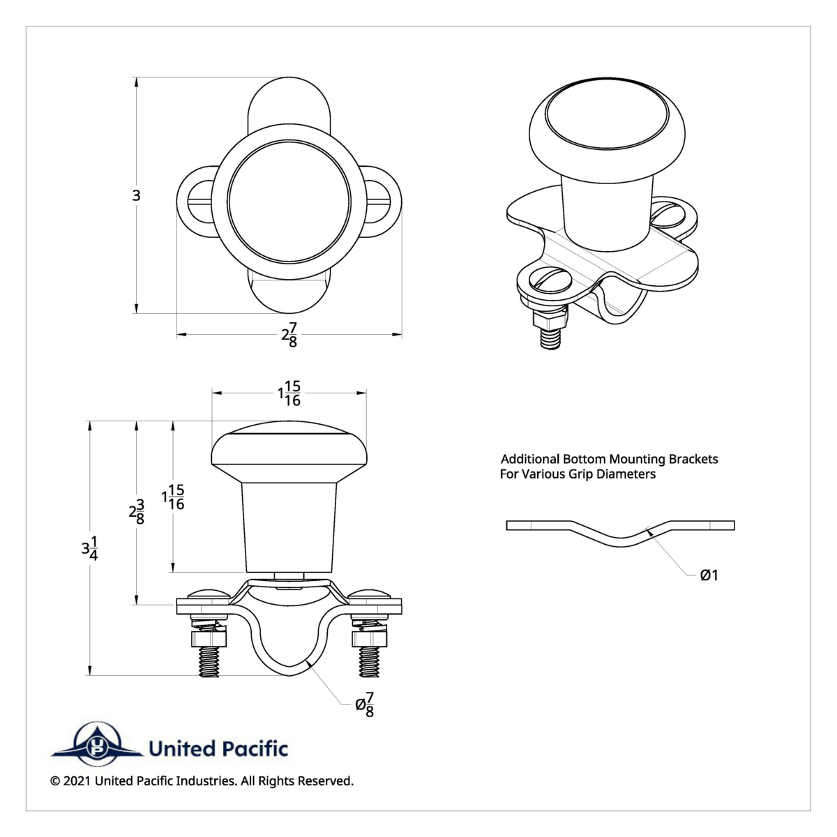 Heavy Duty Aluminum Steering Wheel Spinner - Thumbnail 9