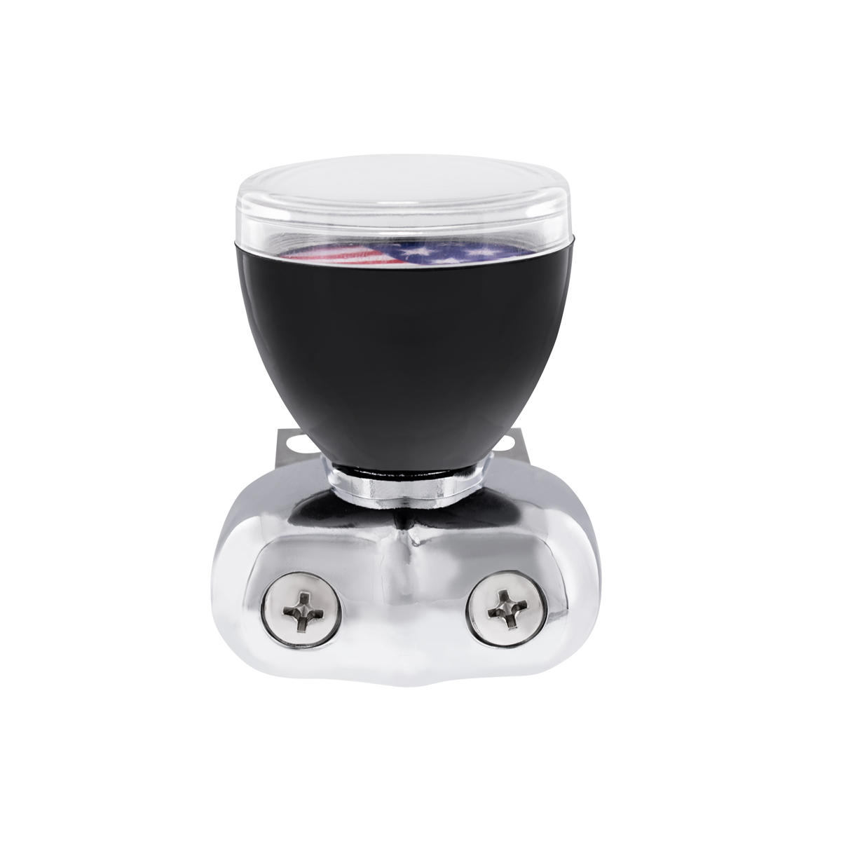 Vintage Steering Wheel Spinner With Clear Removable Top & Additional Flag Inserts - Thumbnail 3