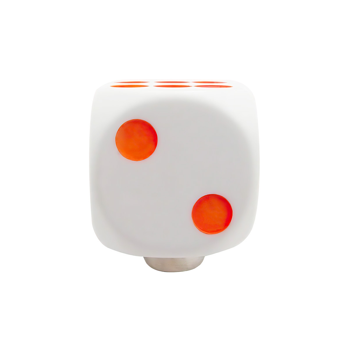 White Dice Gearshift Knob With Glow Dots - Thumbnail 2