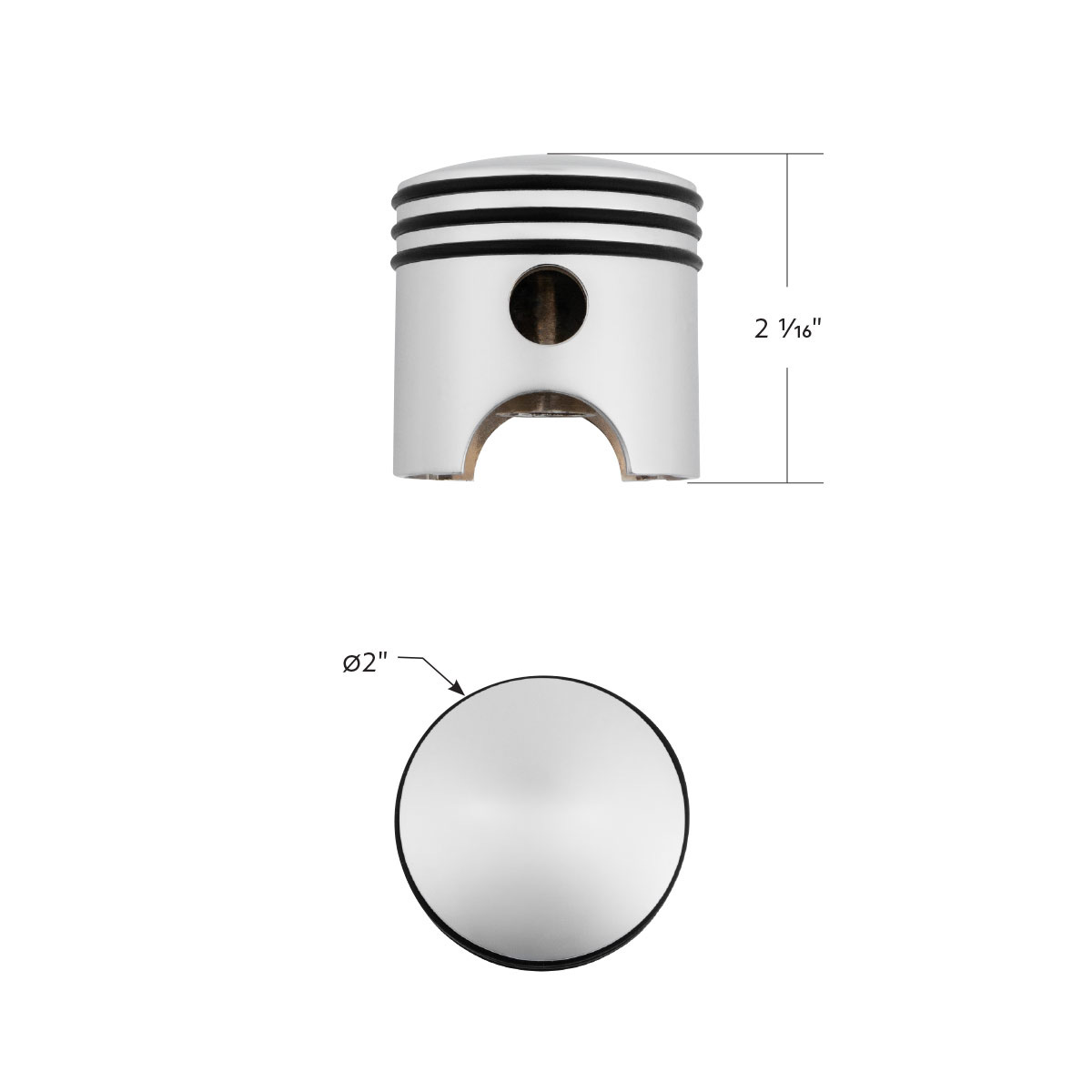 1/2"-13 Thread-On Piston Gearshift Knob - Thumbnail 6