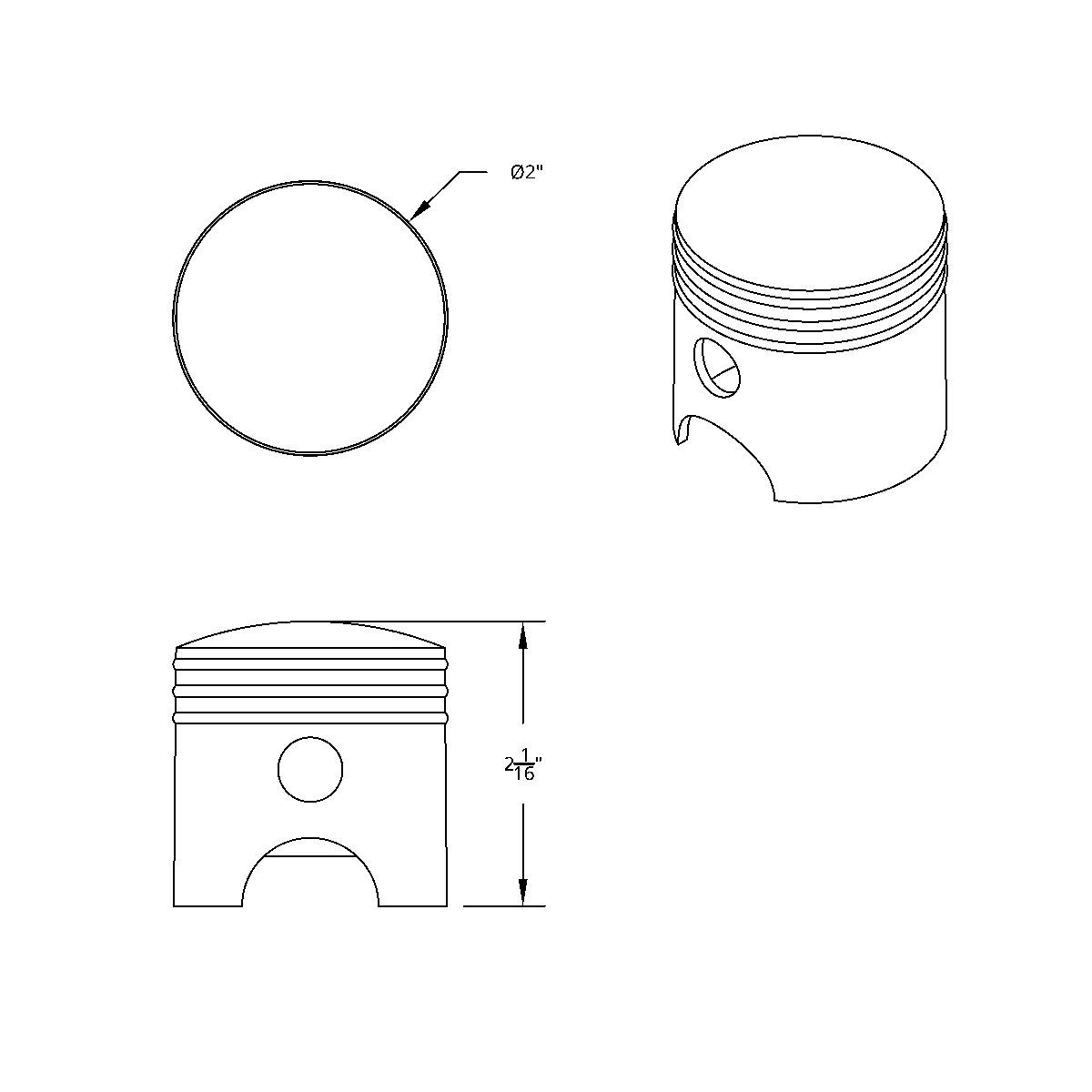 1/2"-13 Thread-On Piston Gearshift Knob - Thumbnail 7