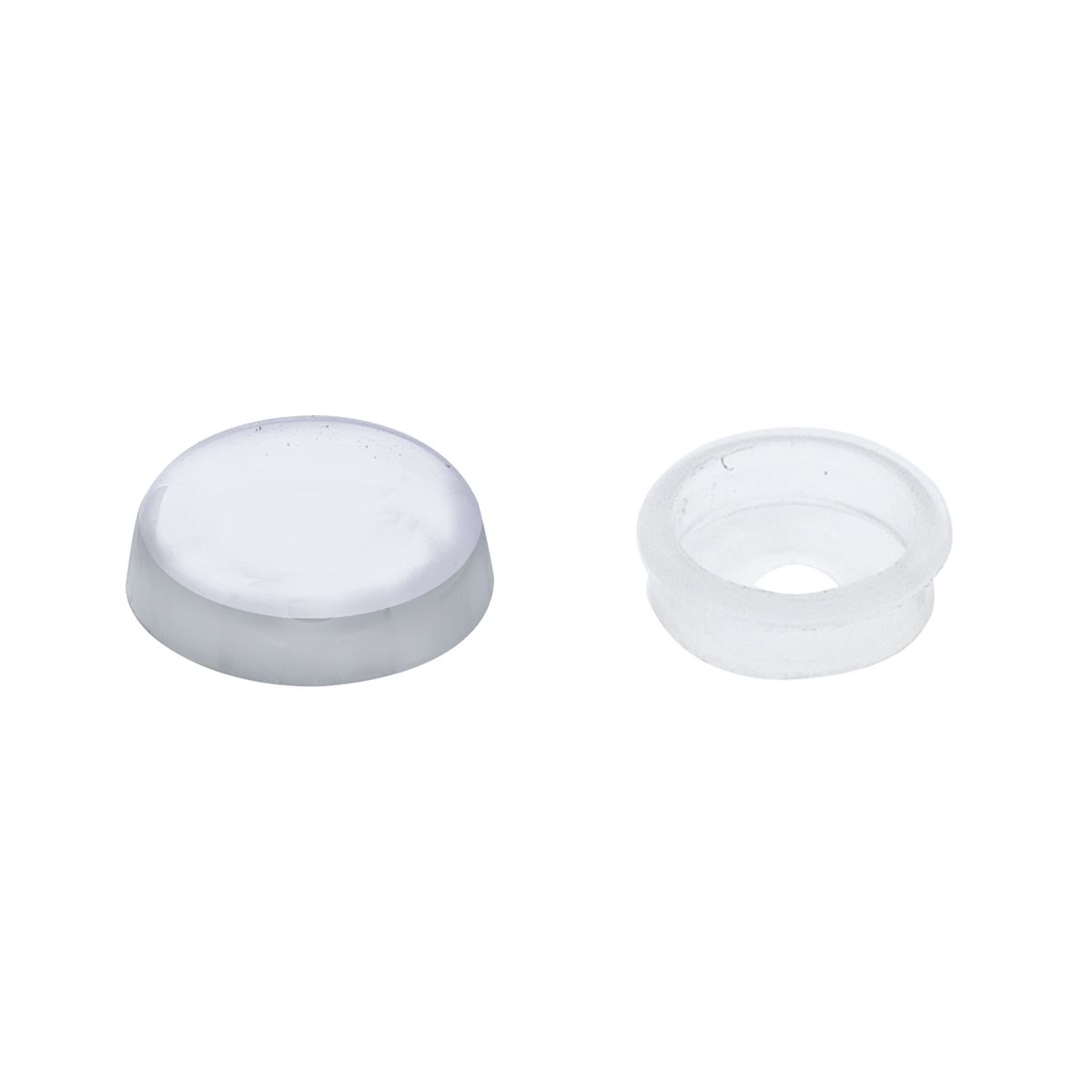 Chrome Plastic Snap-On Screw Cap For 1/4" Screw (Bulk)