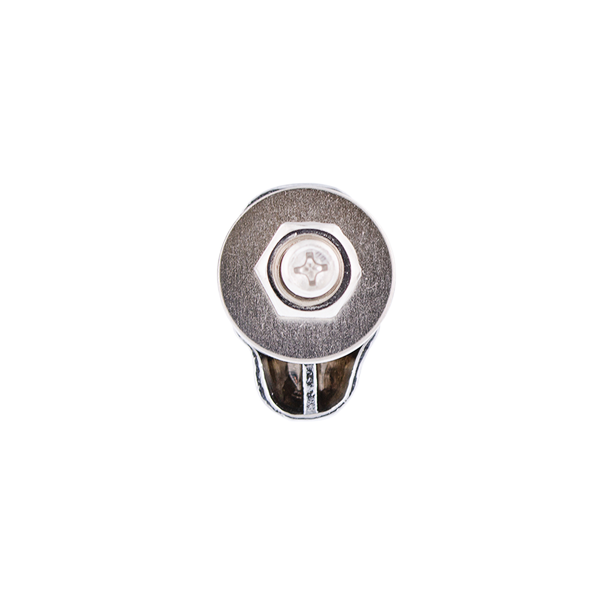 Chrome Skull With Jewel Eyes License Plate Fastener (2-Pack) - Thumbnail 8