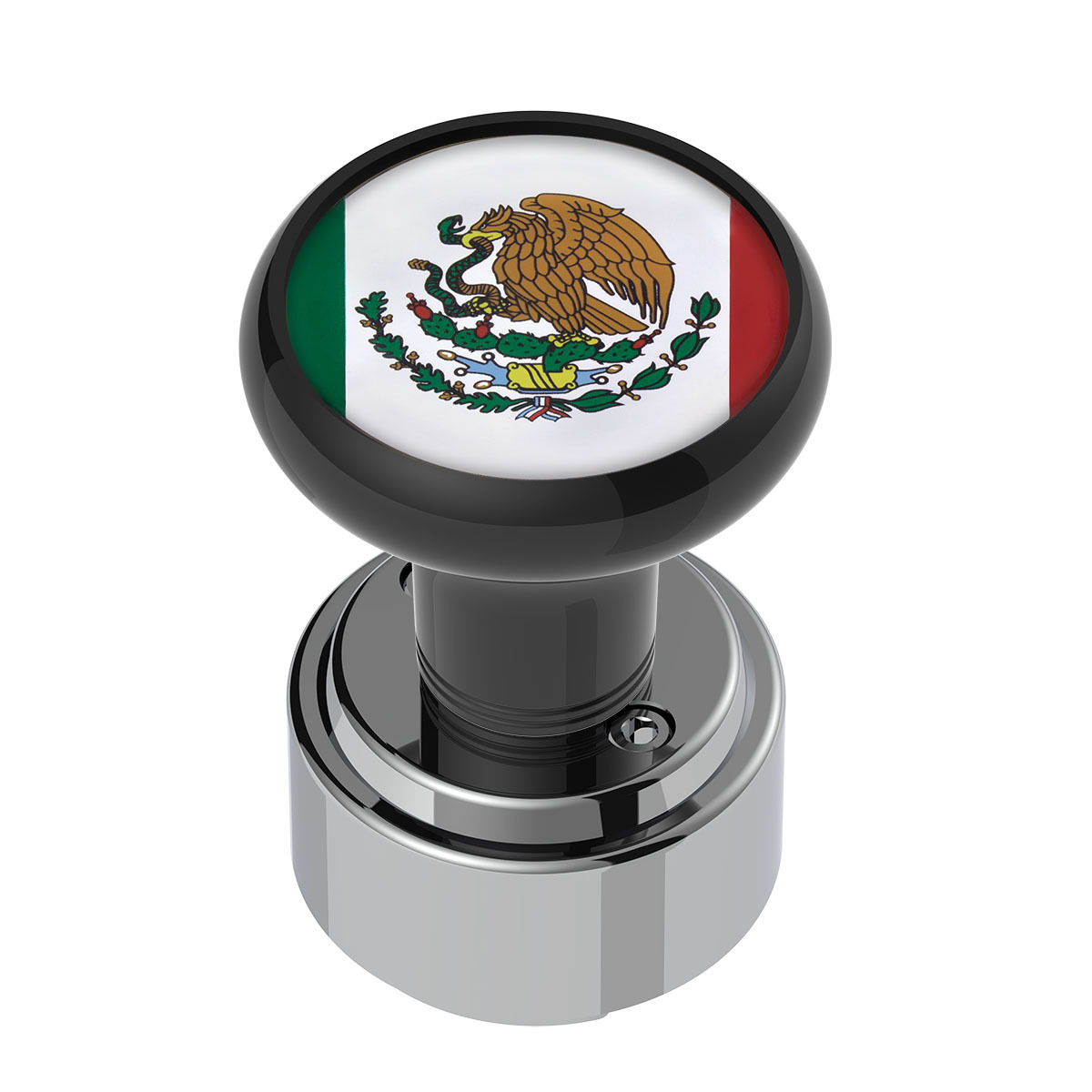 Thread-On Gearshift Knob With 9/10 Speed Adapter & Mexico Flag Sticker - Black - Thumbnail 5