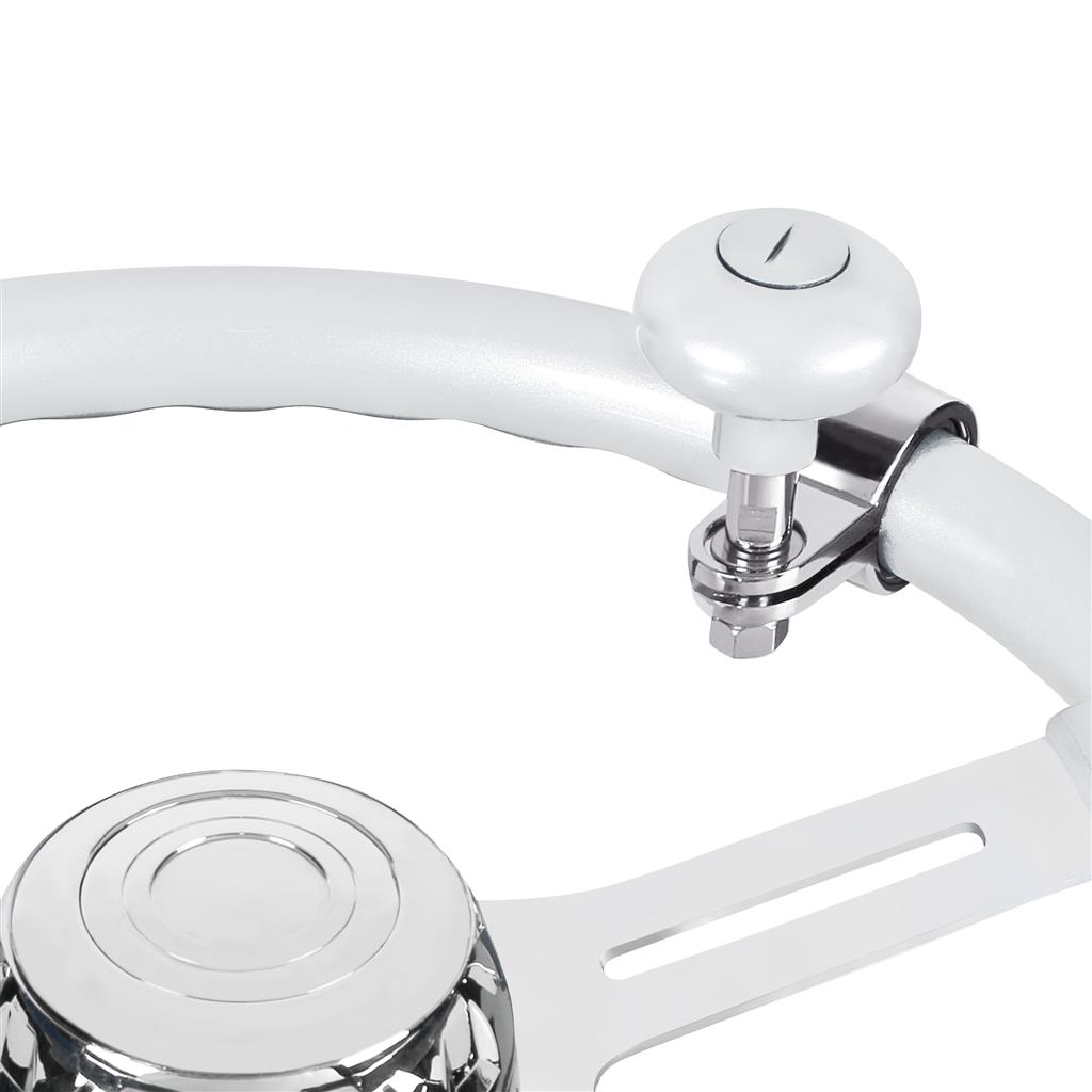 Heavy Duty Steering Wheel Spinner - Pearl White - Thumbnail 5