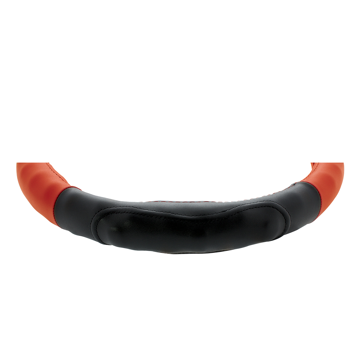 18" Duo Tone Steering Wheel Cover - Black & Red - Thumbnail 2