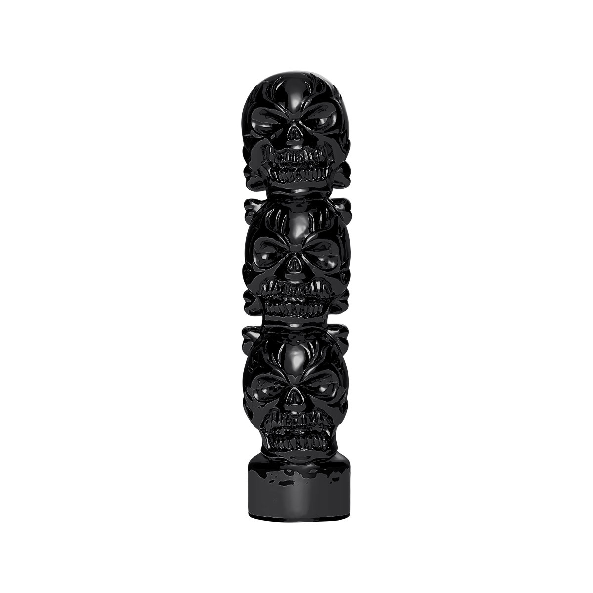 1/2"-13 Thread-On 3 Skull Candy Color Shift Knob-Glossy Black - Thumbnail 2