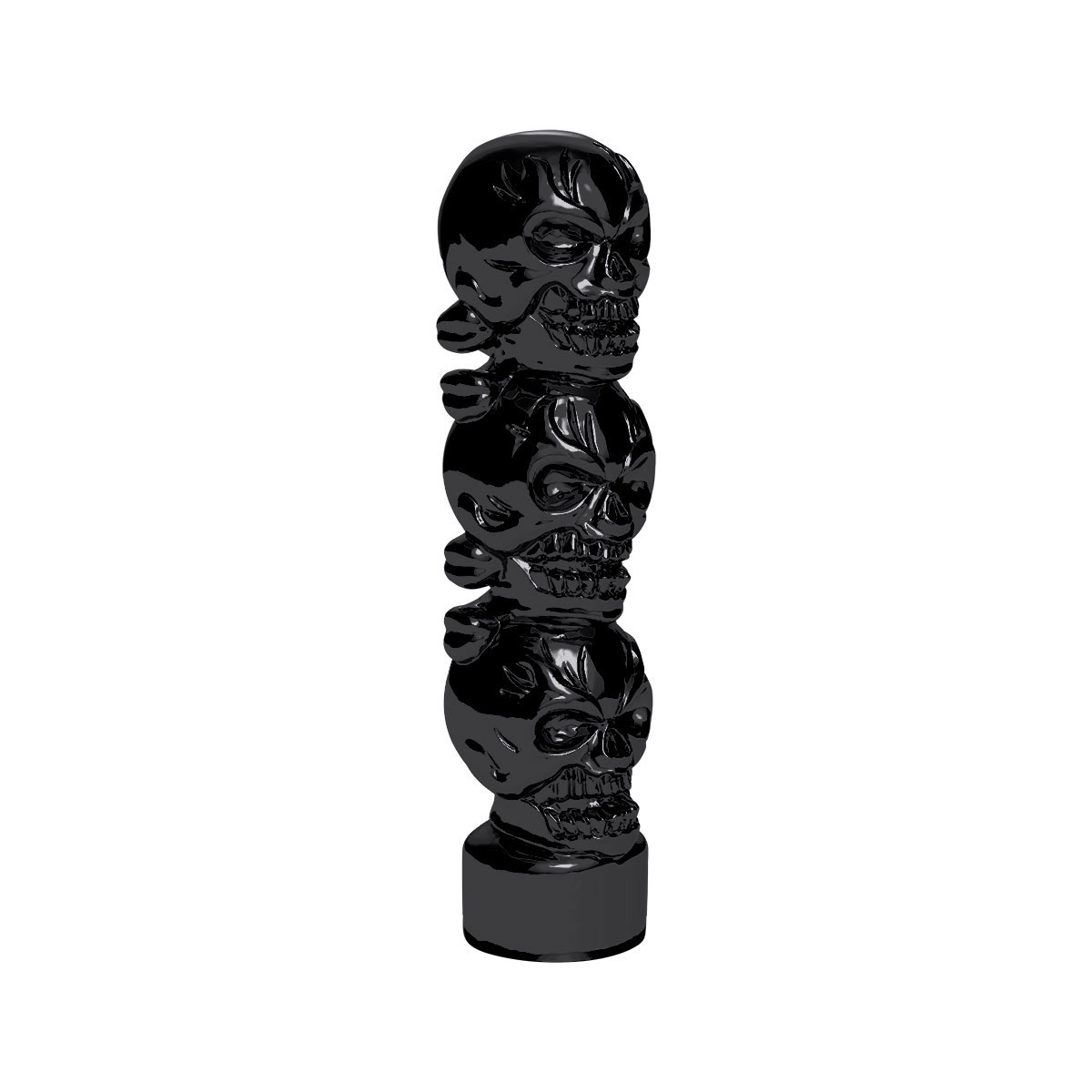1/2"-13 Thread-On 3 Skull Candy Color Shift Knob-Glossy Black - Thumbnail 6